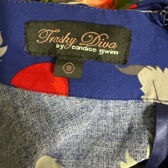 Trashy Diva Blue Skirt with Cherry Design - Picture 3 of 3